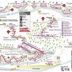 Der **Klettersteig Eifel** bietet abwechslungsreiche Routen mit verschiedenen Schwierigkeitsgraden, von leicht bis extrem schwierig, entlang der Lieser.
