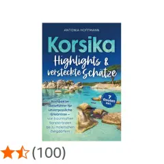 Reiseführer "Korsika Highlights & versteckte Schätze" mit malerischer Küstenlandschaft.
