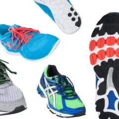 Mehrere Laufschuhe in verschiedenen Farben und Designs, bereit für einen on cloud schuhe test.