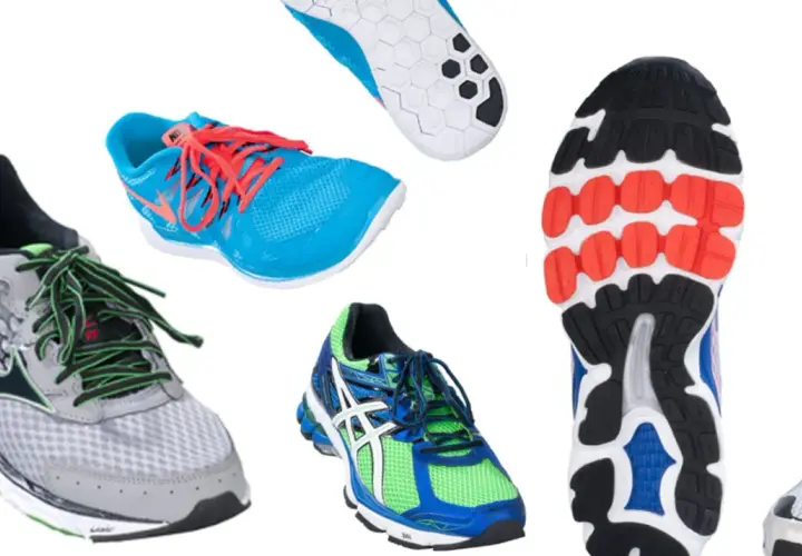 Mehrere Laufschuhe in verschiedenen Farben und Designs, bereit für einen on cloud schuhe test.