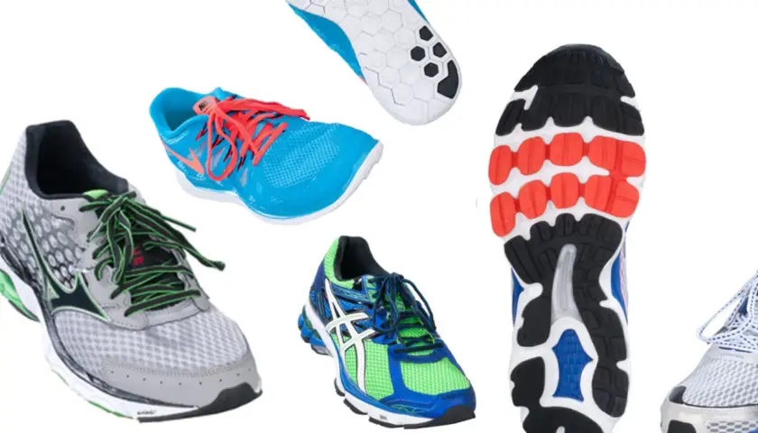 Mehrere Laufschuhe in verschiedenen Farben und Designs, bereit für einen on cloud schuhe test.