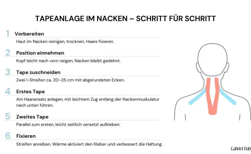 Nacken tapen: Anleitung für Linderung bei Verspannungen