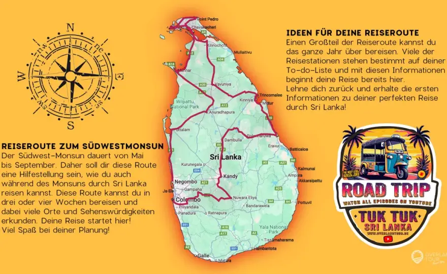 Sri Lanka Route - So planst du deine perfekte Reise
